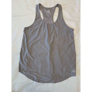 EUC Reebok Athletic Workout Racerback Tank in Silver Gray Size Medium